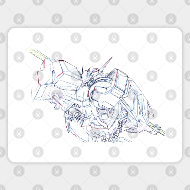 Barbatos Gundam Smash Sketch Magnet by Pakyu Pashion